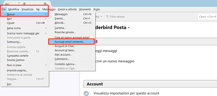 Thunderbird - step 1