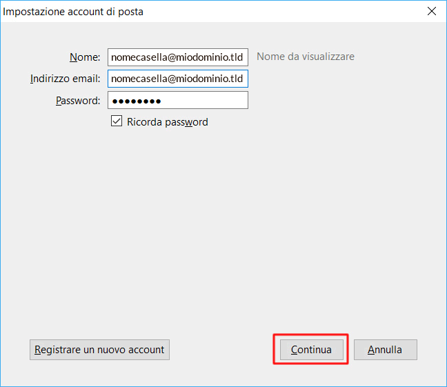 Thunderbird - step 2